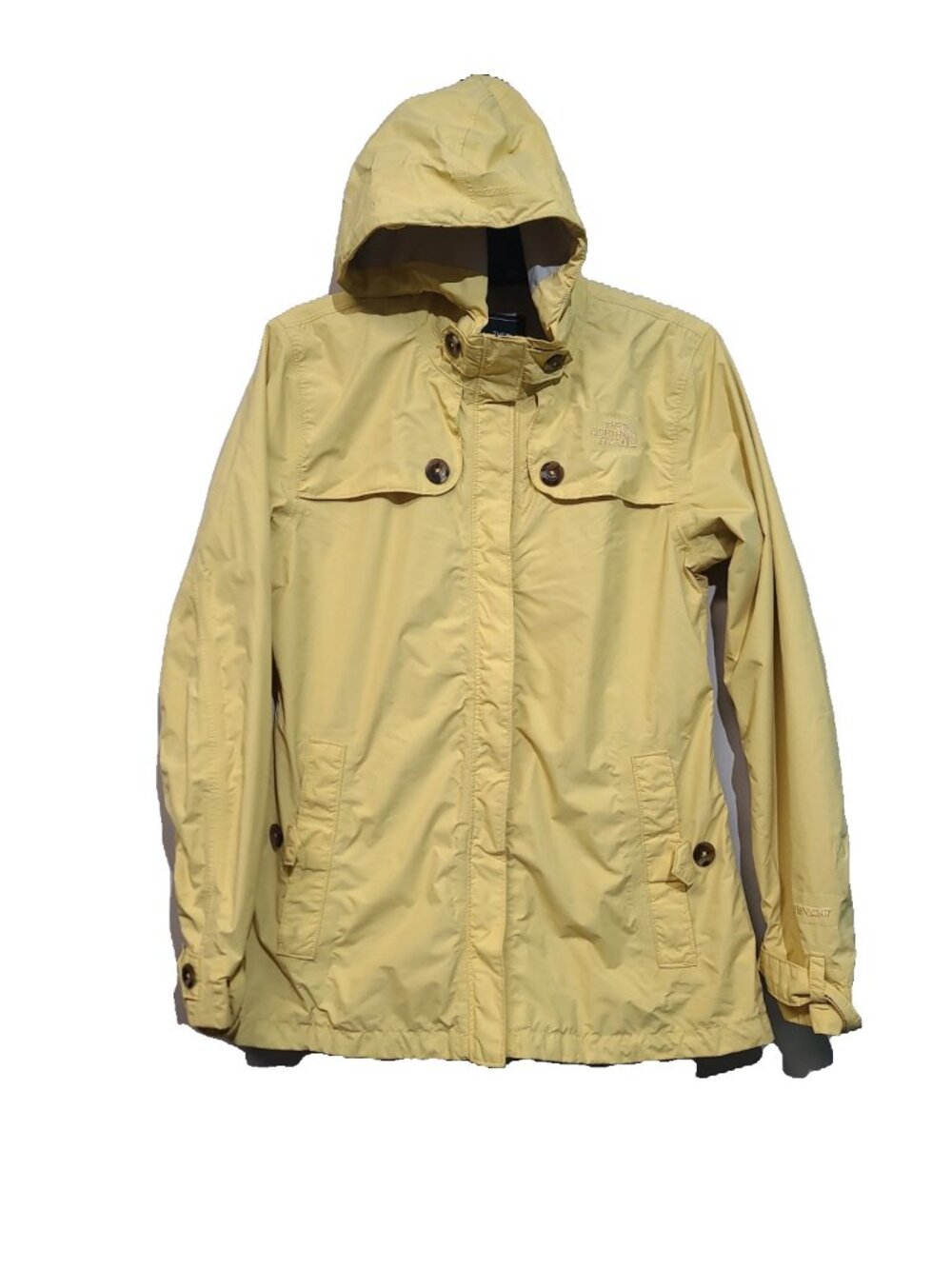 The North Face HyVent Women's Rain Coat M Bright Yellow